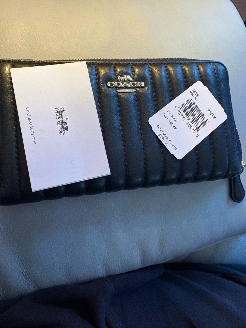 Coach quilted full size wallet